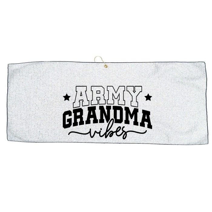 Army Grandma Vibes Large Microfiber Waffle Golf Towel