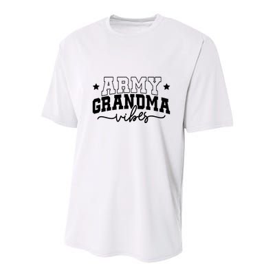 Army Grandma Vibes Youth Performance Sprint T-Shirt