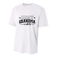 Army Grandma Vibes Youth Performance Sprint T-Shirt