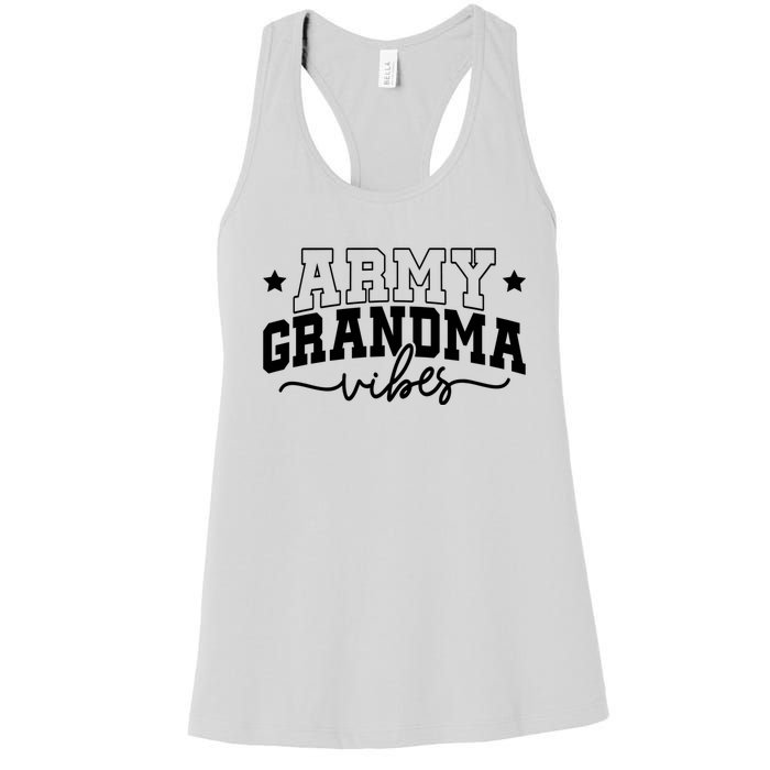 Army Grandma Vibes Women's Racerback Tank