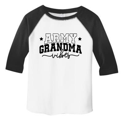Army Grandma Vibes Toddler Fine Jersey T-Shirt
