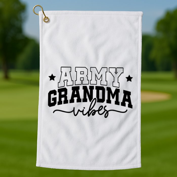 Army Grandma Vibes Golf Towel