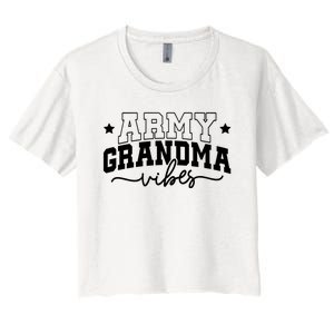 Army Grandma Vibes Women's Crop Top Tee