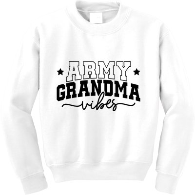 Army Grandma Vibes Kids Sweatshirt