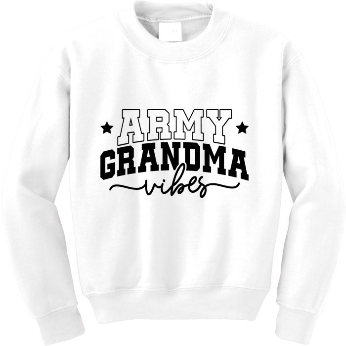 Army Grandma Vibes Kids Sweatshirt