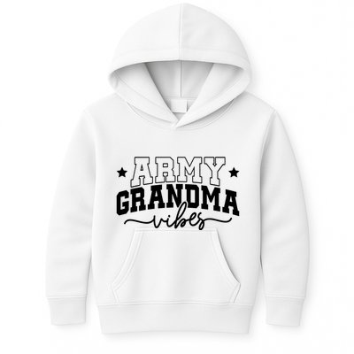 Army Grandma Vibes Kids Hoodie
