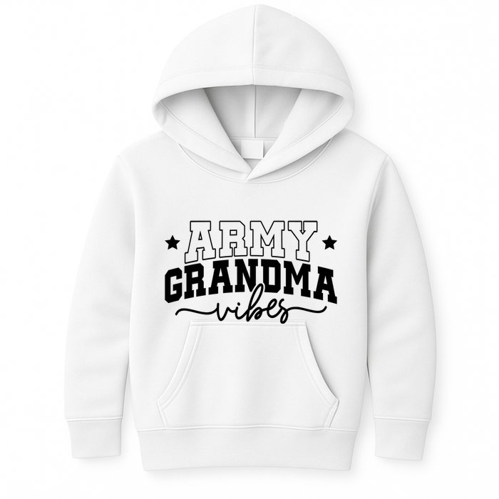Army Grandma Vibes Kids Hoodie