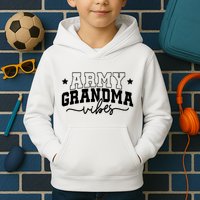 Army Grandma Vibes Kids Hoodie