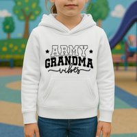 Army Grandma Vibes Kids Hoodie