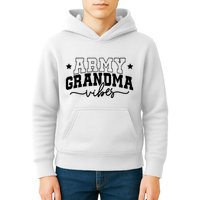 Army Grandma Vibes Kids Hoodie
