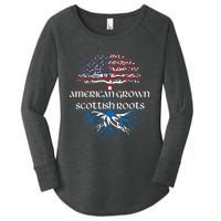 American Grown With Scottish Roots Scotland Pride Heritage Women's Perfect Tri Tunic Long Sleeve Shirt