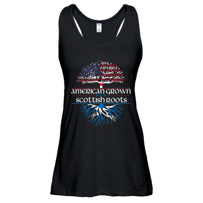 American Grown With Scottish Roots Scotland Pride Heritage Ladies Essential Flowy Tank