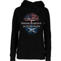 American Grown With Scottish Roots Scotland Pride Heritage Womens Funnel Neck Pullover Hood