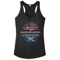 American Grown With Scottish Roots Scotland Pride Heritage Ladies PosiCharge Competitor Racerback Tank