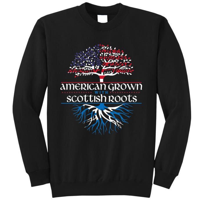 American Grown With Scottish Roots Scotland Pride Heritage Tall Sweatshirt