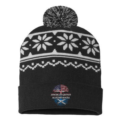 American Grown With Scottish Roots Scotland Pride Heritage USA-Made Snowflake Beanie