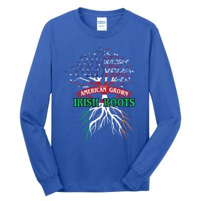 American Grown With Irish Roots Great Gift Ireland Gift Tall Long Sleeve T-Shirt