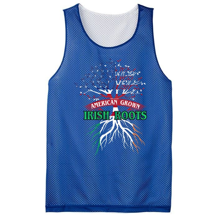 American Grown With Irish Roots Great Gift Ireland Gift Mesh Reversible Basketball Jersey Tank