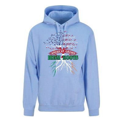 American Grown With Irish Roots Great Gift Ireland Gift Unisex Surf Hoodie