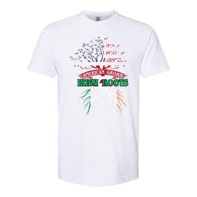 American Grown With Irish Roots Great Gift Ireland Gift Softstyle CVC T-Shirt