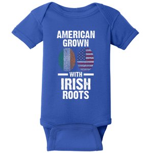 American Grown With Irish Roots Ireland Gift Baby Bodysuit