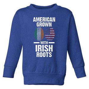 American Grown With Irish Roots Ireland Gift Toddler Sweatshirt