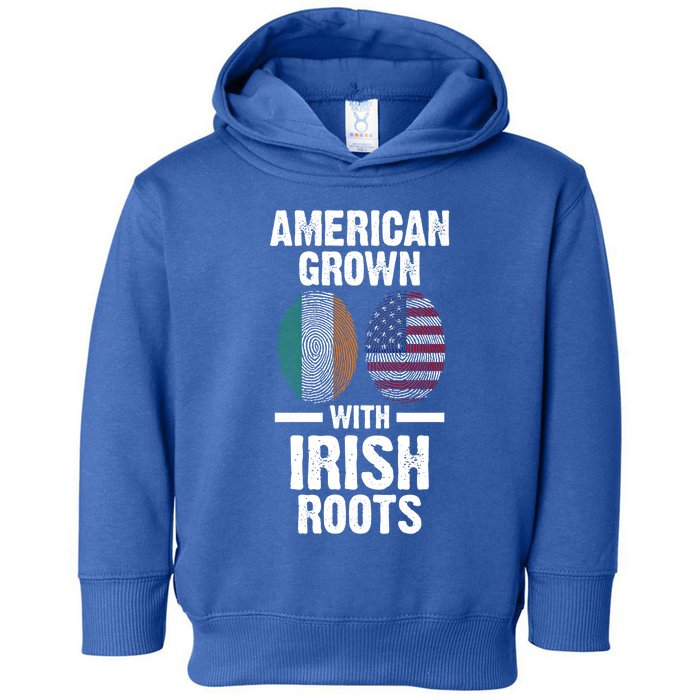 American Grown With Irish Roots Ireland Gift Toddler Hoodie