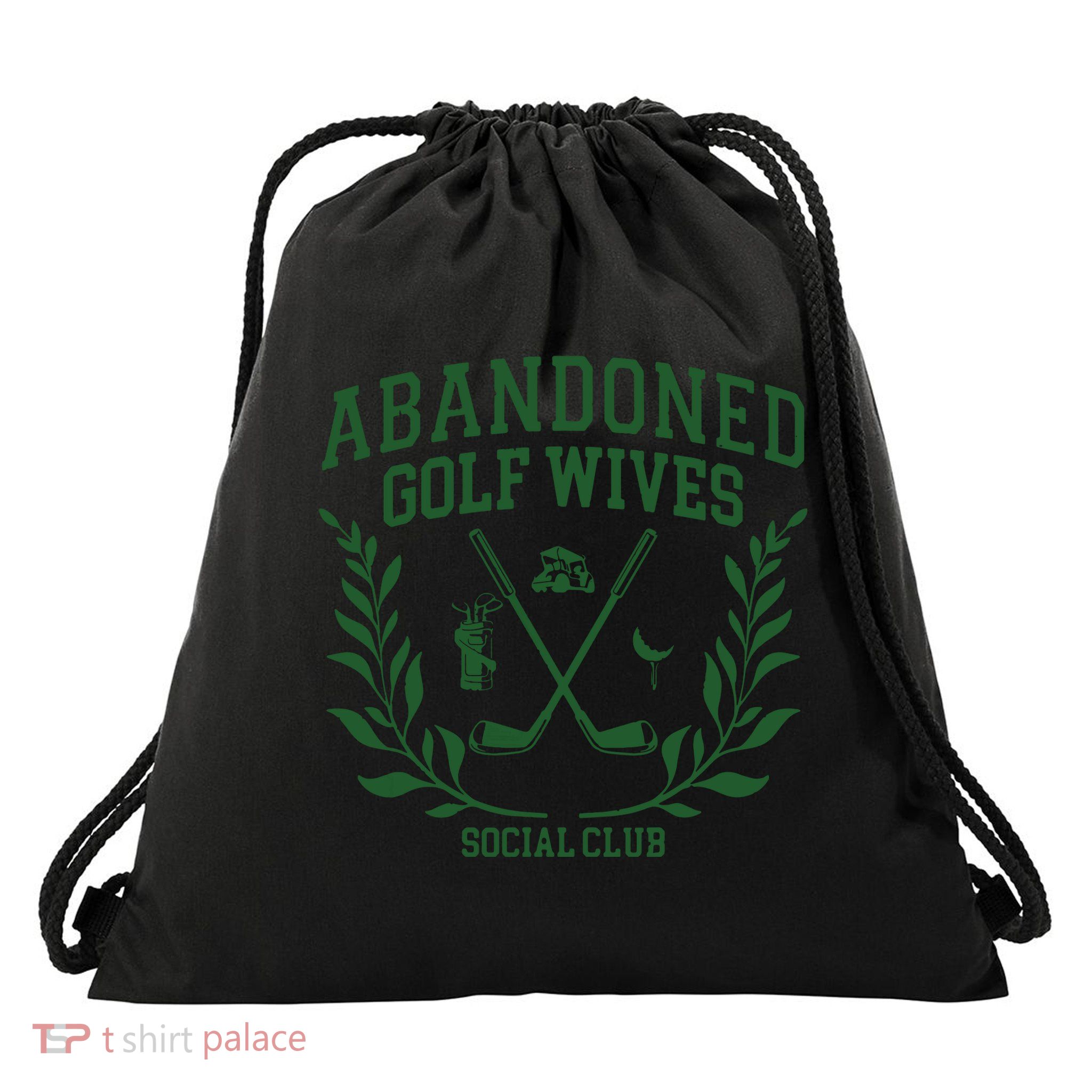 Abandoned Golf Wives Social Club Retro Golf Gift For Women Drawstring Bag