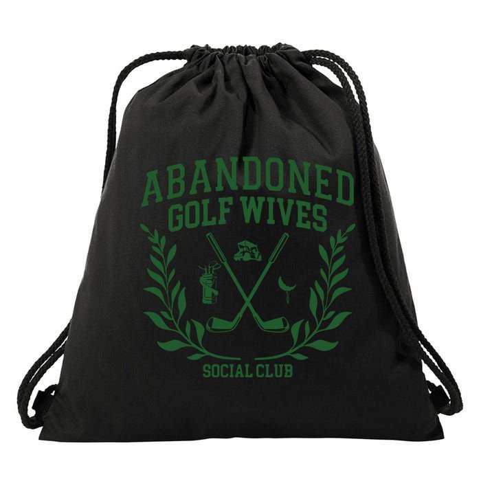 Abandoned Golf Wives Social Club Retro Golf Gift For Women Drawstring Bag