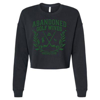 Abandoned Golf Wives Social Club Retro Golf Gift For Women Cropped Pullover Crew