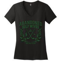 Abandoned Golf Wives Social Club Retro Golf Gift For Women Women's V-Neck T-Shirt