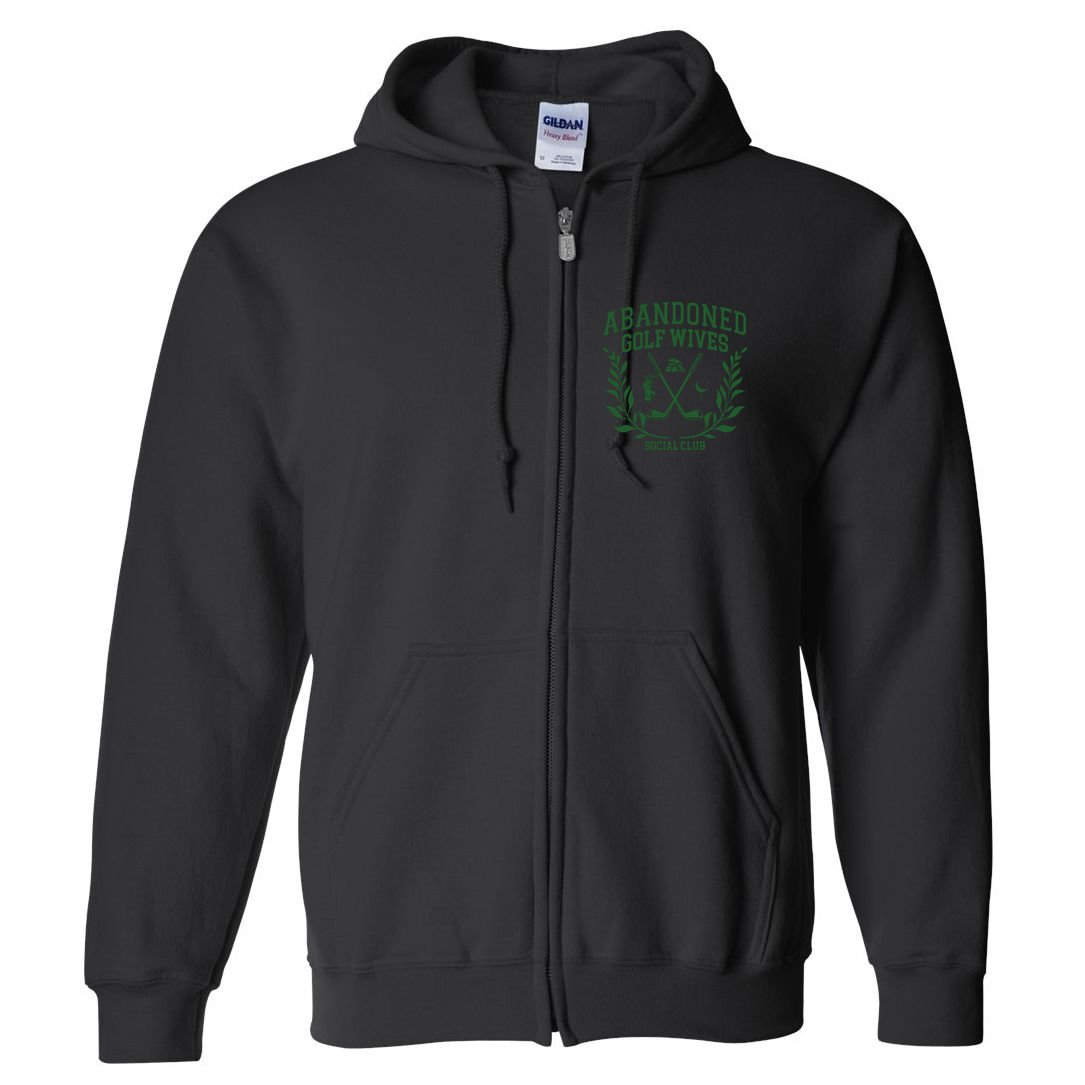 Abandoned Golf Wives Social Club Retro Golf Gift For Women Full Zip Hoodie