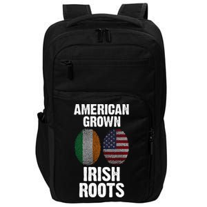 American Grown With Irish Roots Ireland Gift Impact Tech Backpack