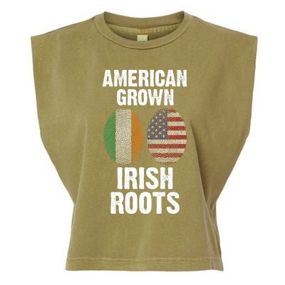 American Grown With Irish Roots Ireland Gift Garment-Dyed Women's Muscle Tee