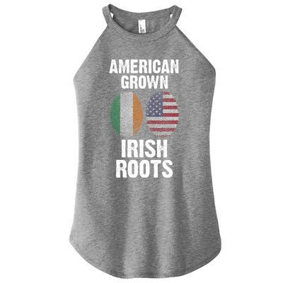 American Grown With Irish Roots Ireland Gift Women’s Perfect Tri Rocker Tank