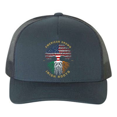 American Grown With Irish Roots Tree Usa Flag Unique Gift Yupoong Adult 5-Panel Trucker Hat