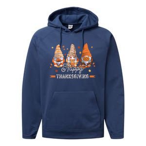 Autumn Gnomes With Harvest Happy Thanksgiving Performance Fleece Hoodie