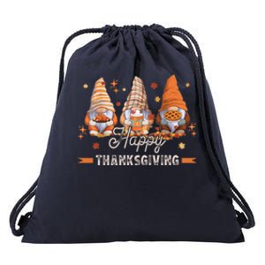 Autumn Gnomes With Harvest Happy Thanksgiving Drawstring Bag