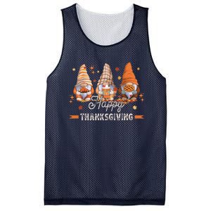 Autumn Gnomes With Harvest Happy Thanksgiving Mesh Reversible Basketball Jersey Tank