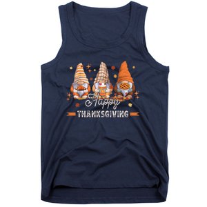 Autumn Gnomes With Harvest Happy Thanksgiving Tank Top