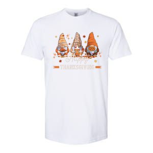 Autumn Gnomes With Harvest Happy Thanksgiving Softstyle CVC T-Shirt