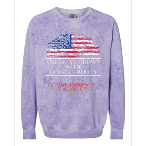 American Grown With German Roots Colorblast Crewneck Sweatshirt