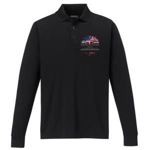 American Grown With German Roots Performance Long Sleeve Polo