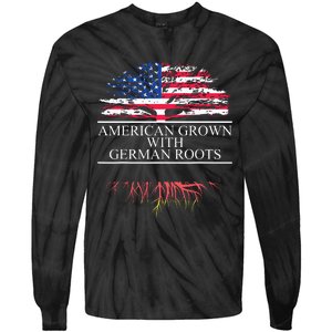 American Grown With German Roots Tie-Dye Long Sleeve Shirt