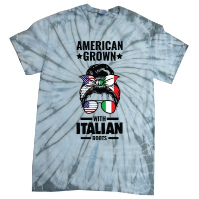 American Grown With Italian Roots Italian Tie-Dye T-Shirt