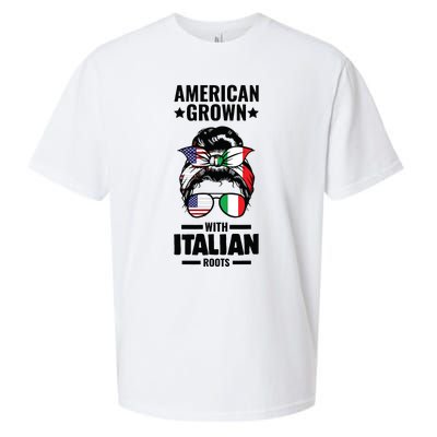 American Grown With Italian Roots Italian Sueded Cloud Jersey T-Shirt