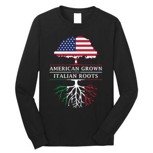 American Grown With Italian Roots Italy Long Sleeve Shirt