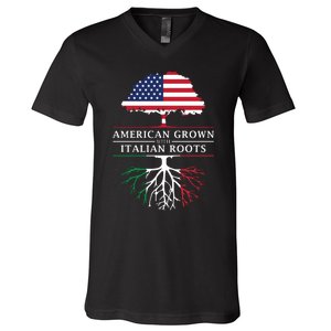 American Grown With Italian Roots Italy V-Neck T-Shirt