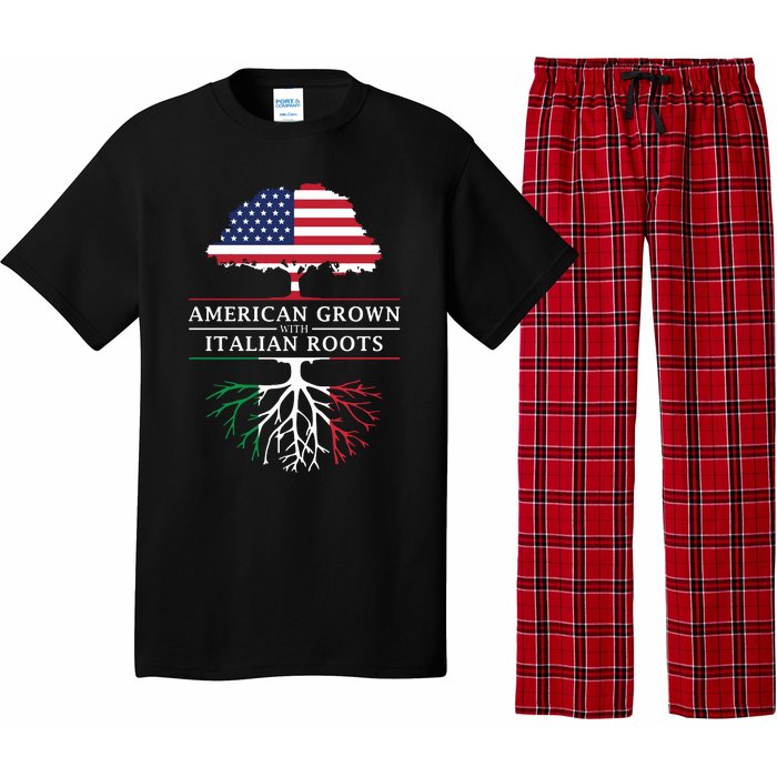 American Grown With Italian Roots Italy Pajama Set