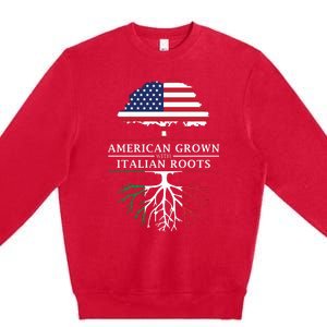 American Grown With Italian Roots Italy Premium Crewneck Sweatshirt